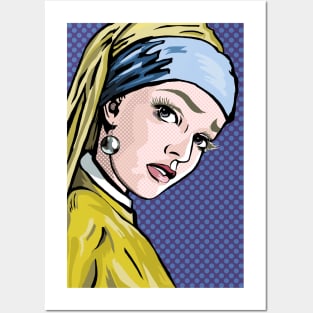 Lichtenstein Girl with a Pearl Earring Posters and Art